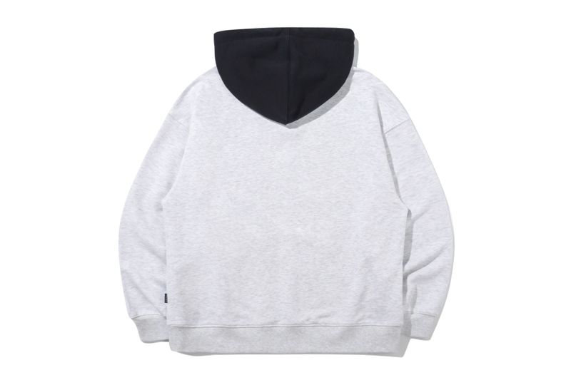 TWO TONE BUTTON HOODIE