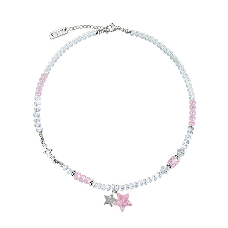 VVV（ブイブイブイ）の「Glitter Double Star Clear Beads Necklace（Accessories）」