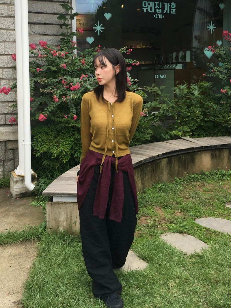 Jane Ribbon Tie Knit Cardigan (4c)