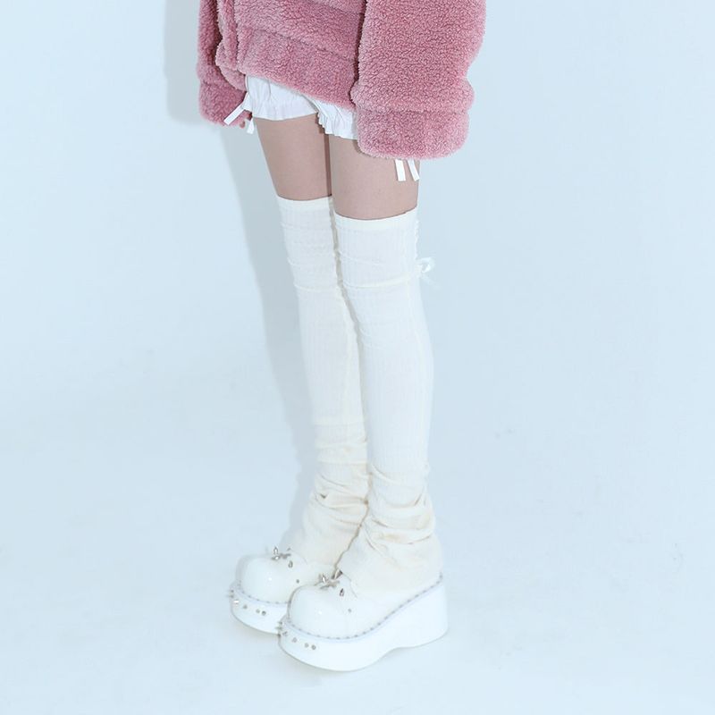 1 1 lace up leg warmer - IVORY