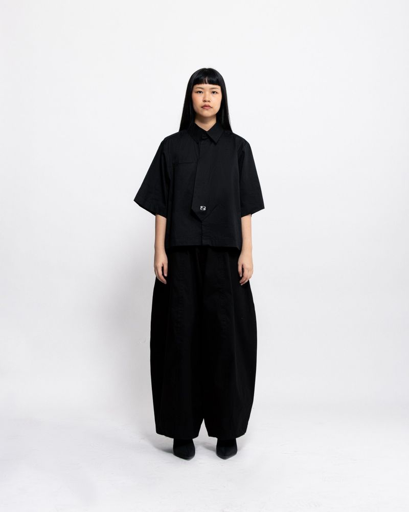 POSH BOXY SHIRT - BLACK 