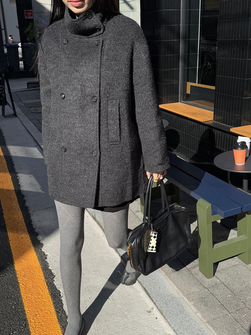 [MADE] KYLIE WOOL ALPACA HANDMADE HALF DOUBLE COAT