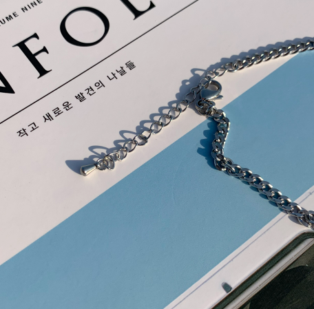  Bead Stick Metal Anklets