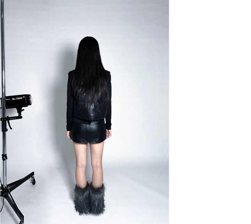 Soft eco fur middle boots (3 Color)