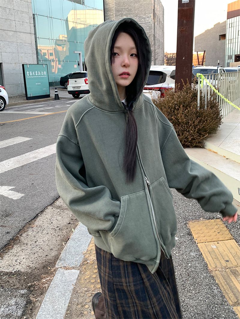 PIGMENT HOOD ZIP-UP (3C)