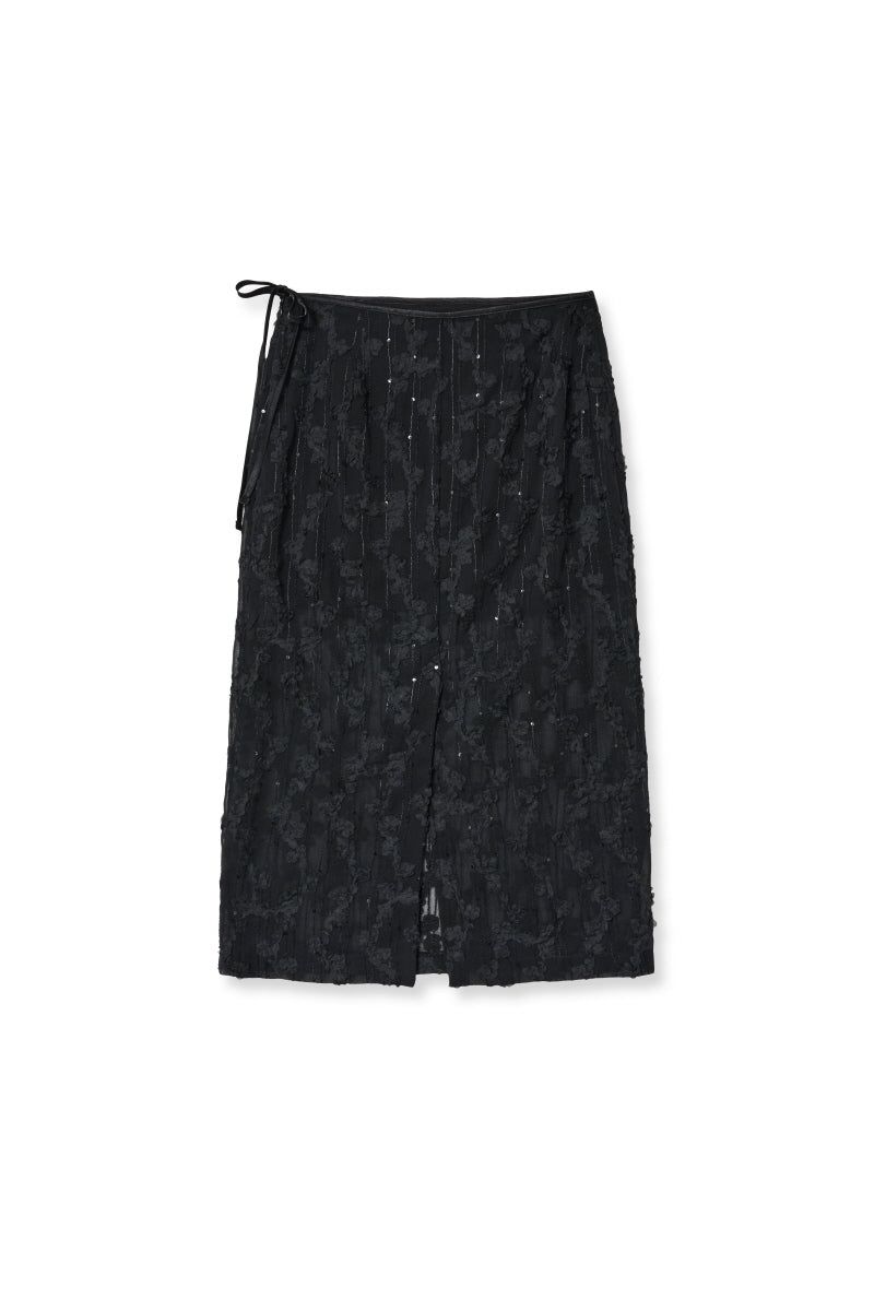 rose skirt (black)