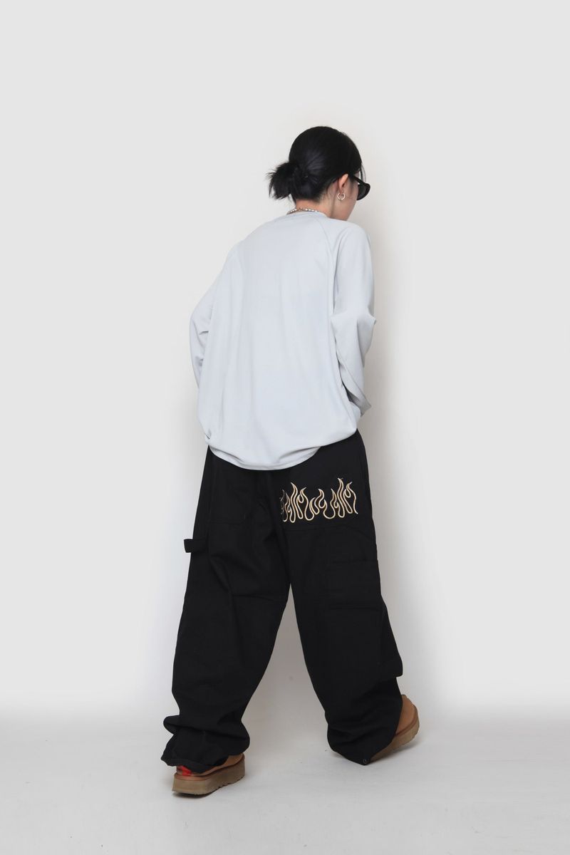 Flame Canvas Wide Pants