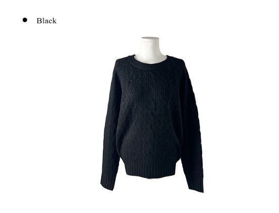 Withy Cable Loose Fit Long Sleeve Knit