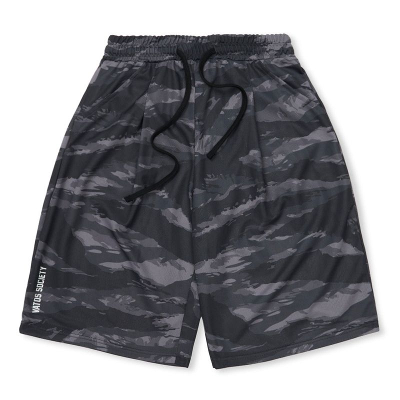 Mesh Wide Bermuda Pants Tiger Camouflage