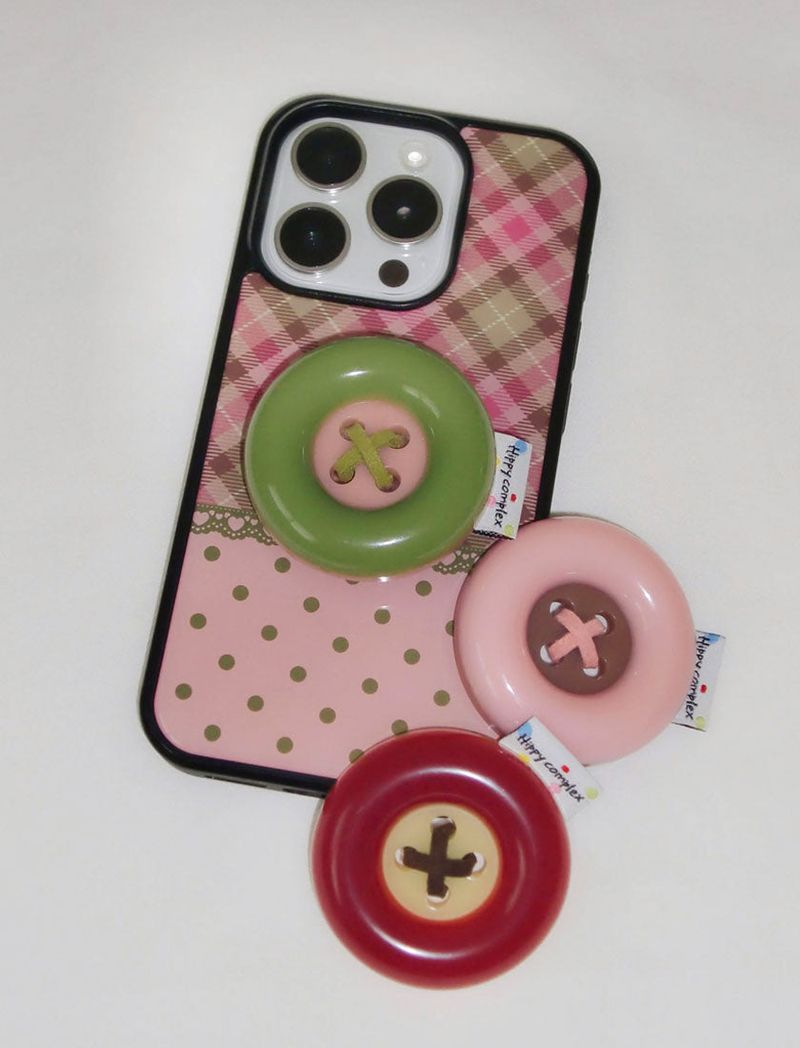 【Epoxy】 ビンテージパッチケース_ピンクオリーブ