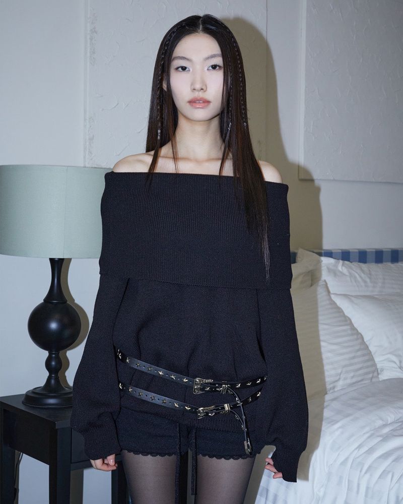 Fazed（フェイズド）の「Lace short knit pants / black（Pants）」