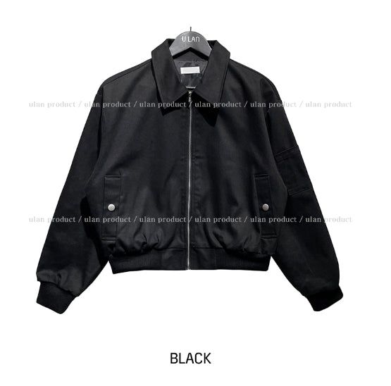 Lilo color matching crop cotton blouson