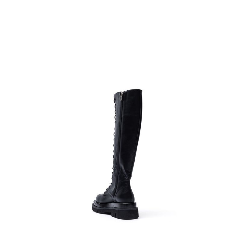 Lace-Up Walker Boots(Black)