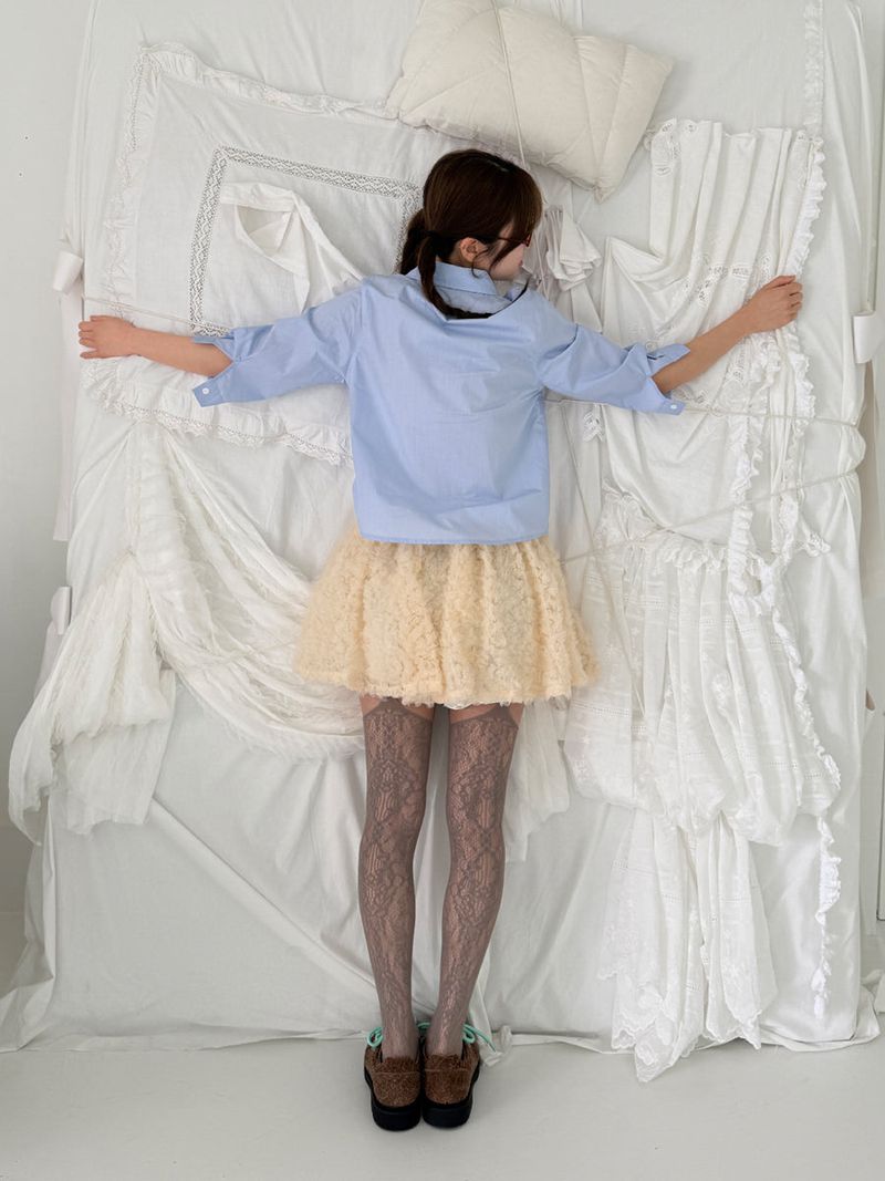 flower garter netting stocking
