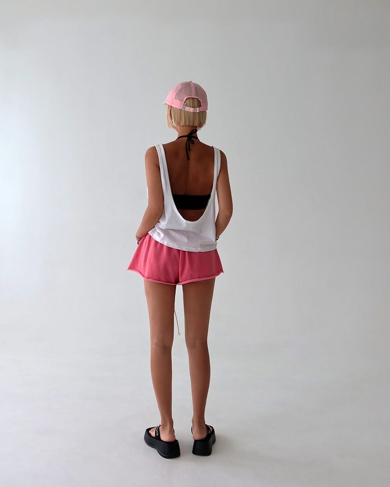 Back Slit Loose Fit U-neck Sleeveless