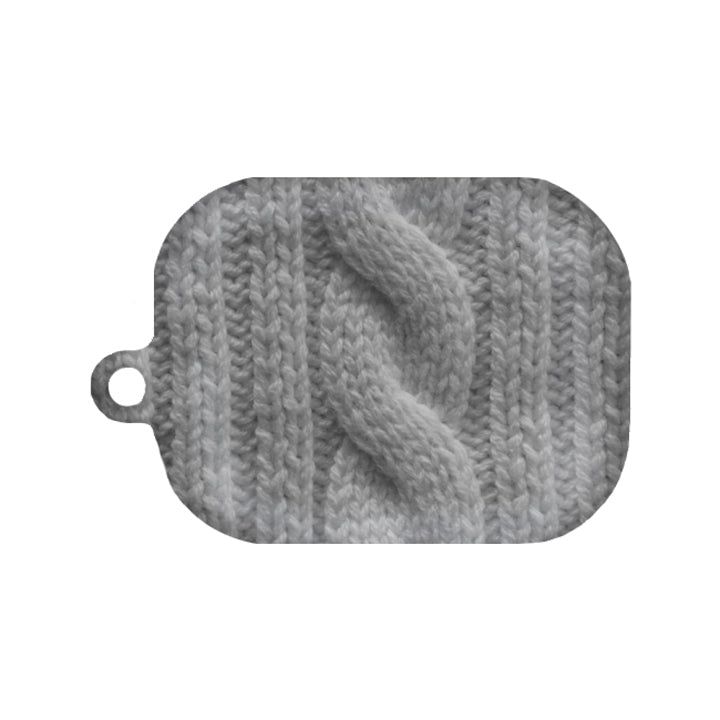 ONCESTUDIO(オンセスタジオ)の「(13 light gray) Twisted Knitted matte AirPods Case(Smartphone Accessories)」
