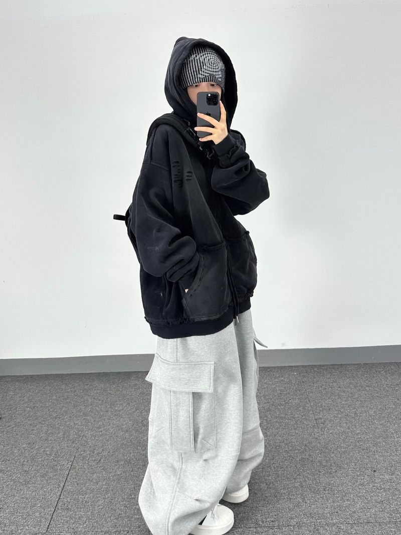 rugged fleece big balloon pants