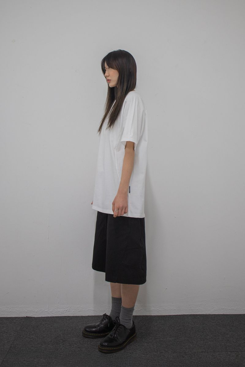 Side Panel Raglan Tee White