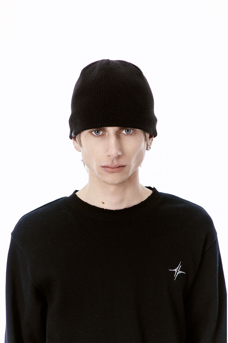 ETCE（イーティーシーイー）の「LABEL BEANIE (BLACK)（Hats）」