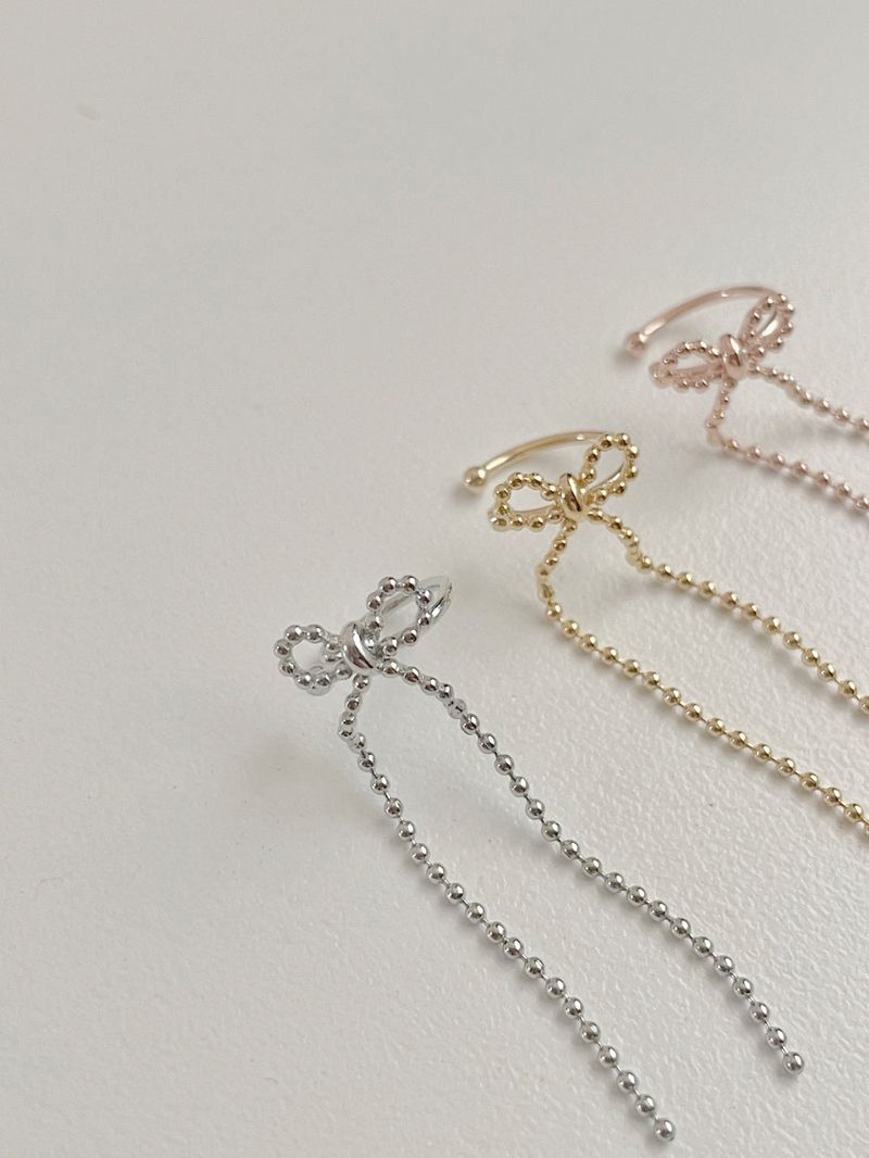 Drop ribbon ear cuff / 3 colors / Ballet core lovely