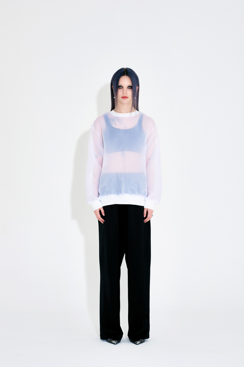 ORGANZA M2M BLOUSE - WHITE