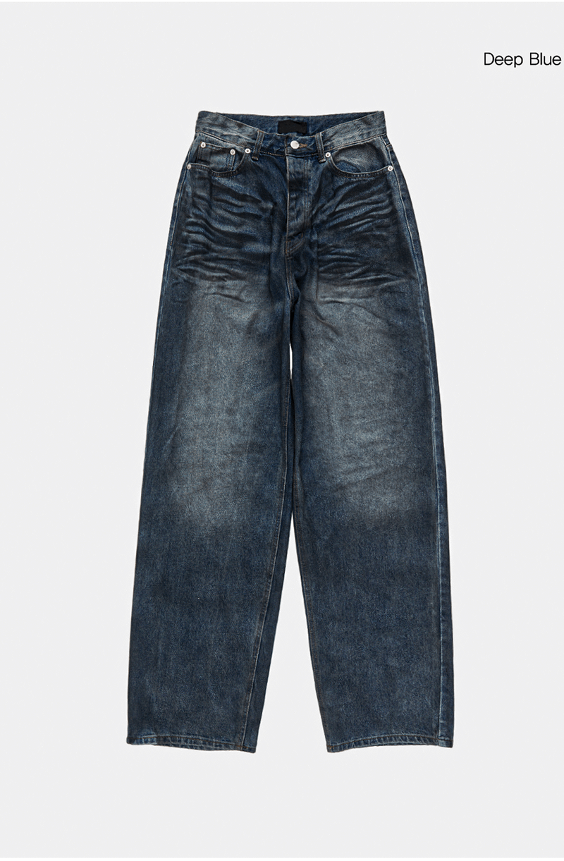 mud-Washing denim pants