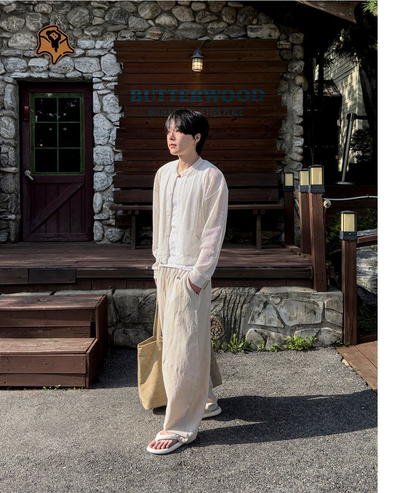 Beo Curved Linen Balloon Pants