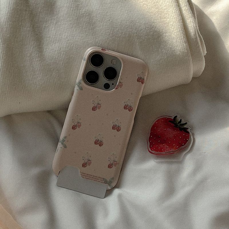 mademoment（メイドモーマン）の「[Mademoment]ストロベリーフラワーパターンデザインアイフォンカードケース（スマホグッズ/小物）」
