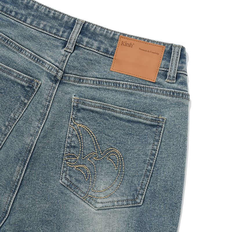 CHERRY SPAN SLIM-FIT DENIM PANTS [BLUE]