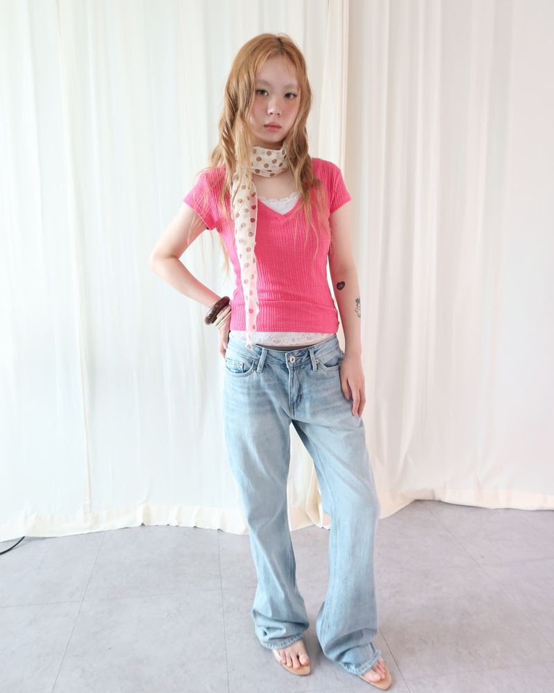 ICE LOW DENIM PANTS