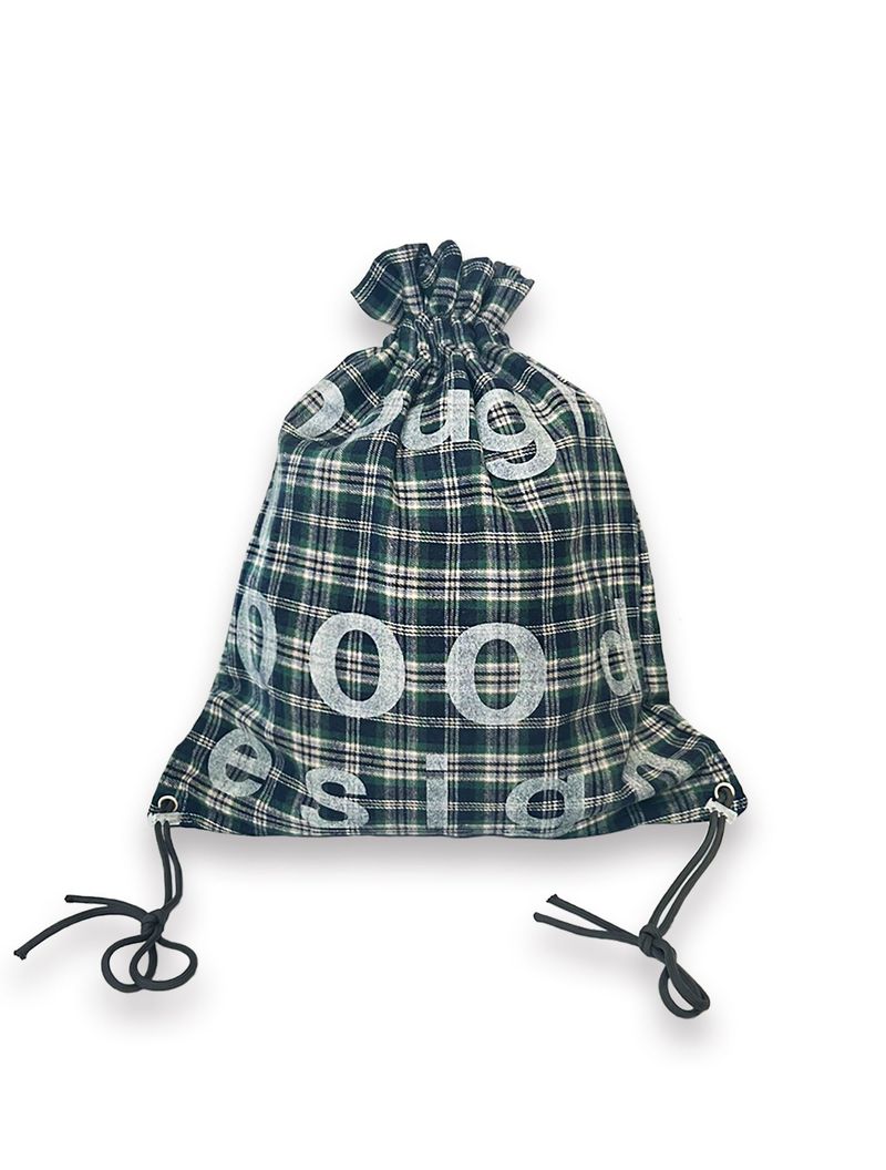 nought(ノウト)の「000 Design Check Gym Sack / Navy(Bags)」