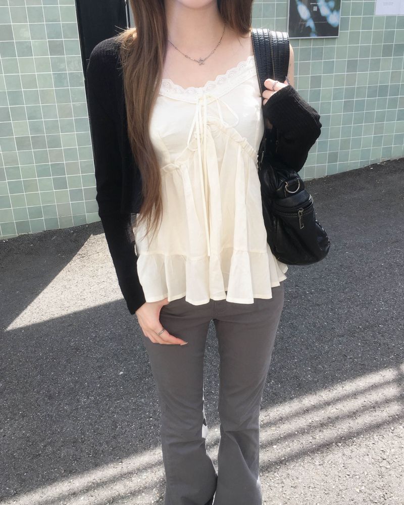 Shirring banding sapn boots cut pants