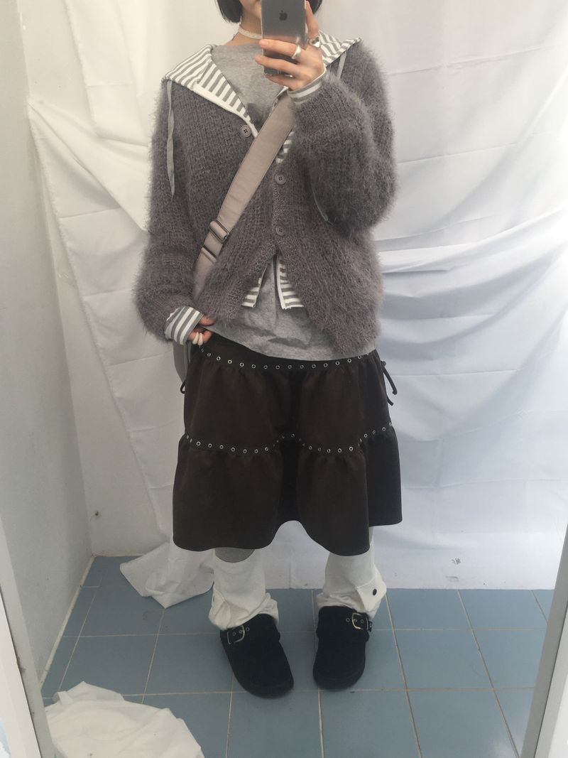 eyelet tier skirt