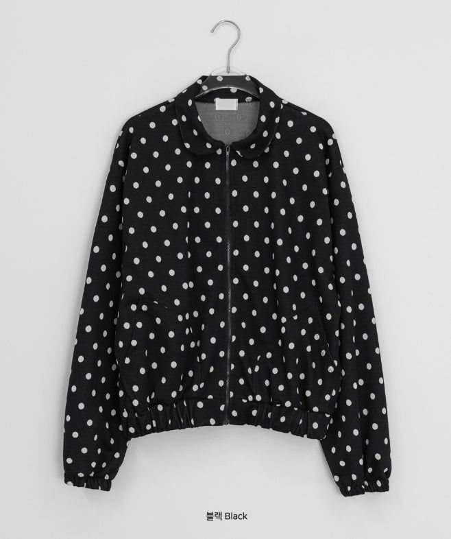 Multree Dot Collar Zip-Up