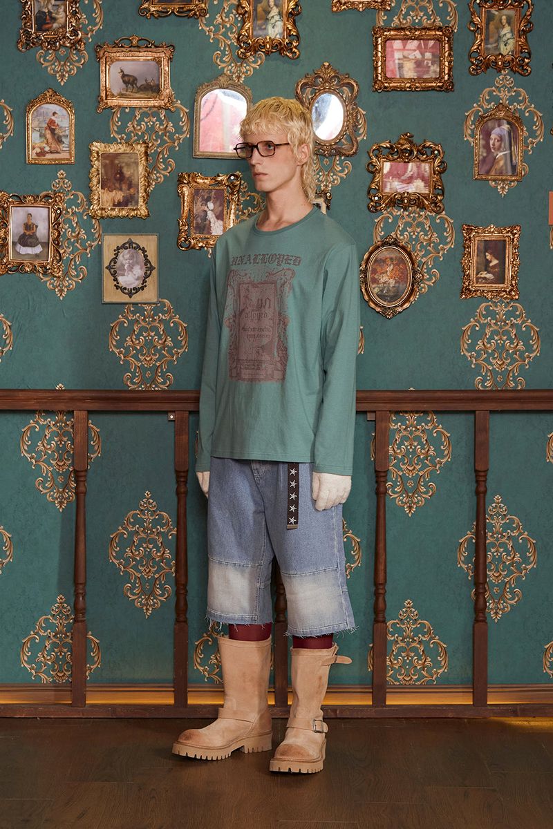 GARDEN FRAME LONG SLEEVE T SHIRT / MINT