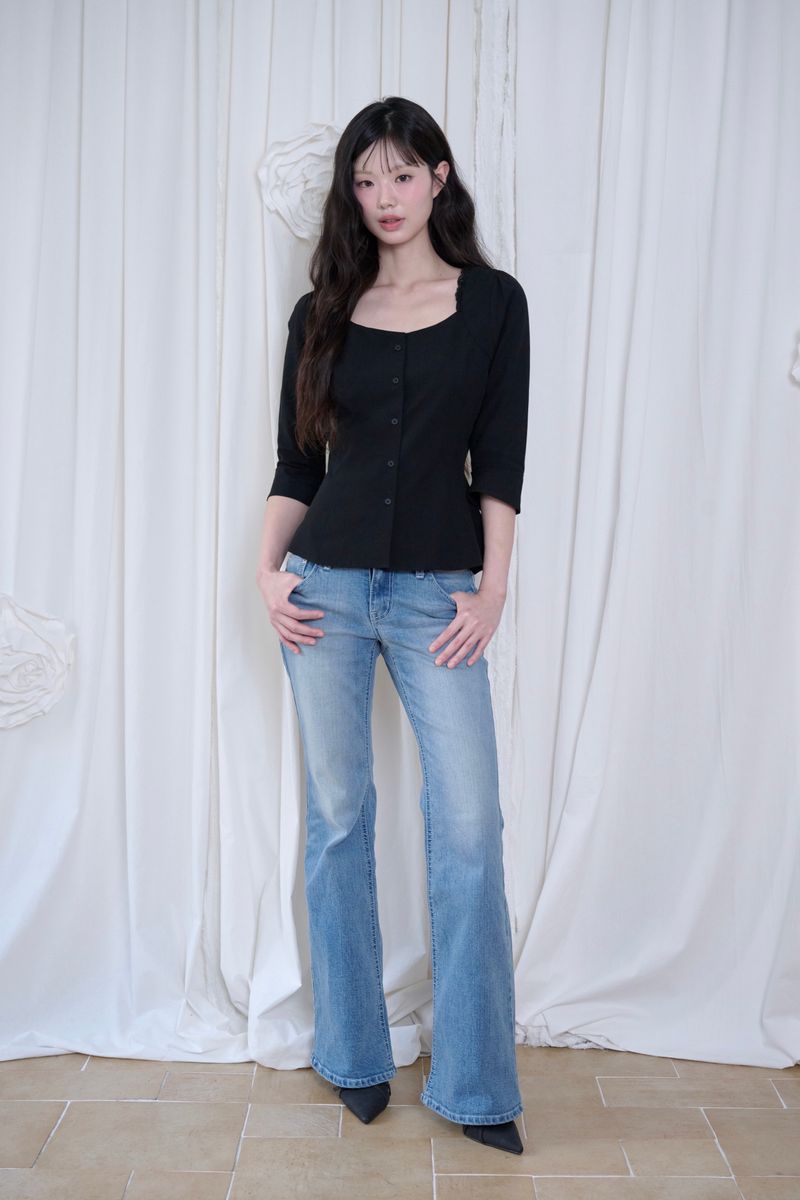 Mabel Lace Square-Neck Blouse (3 colors)