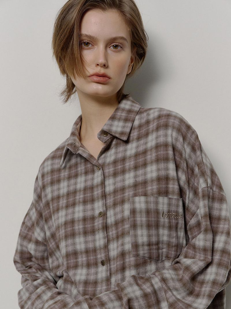FLANNEL CHECK SHIRT (BROWN)