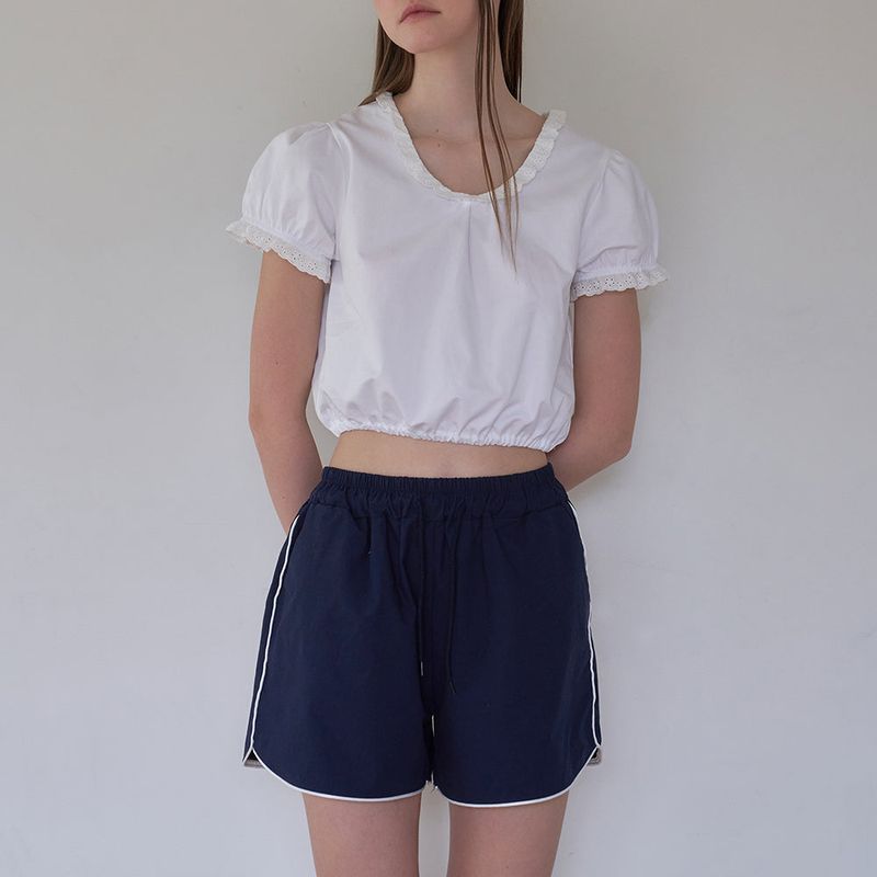 Nylon Piping Shorts