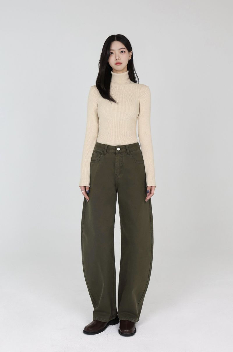 CLOUD FLEECE MEDITERRANEAN OLIVE DYEING CURVED FIT DENIM code 26025