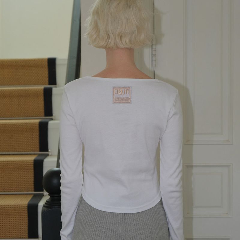 C BASIC U-NECK T-SHIRT_WHITE