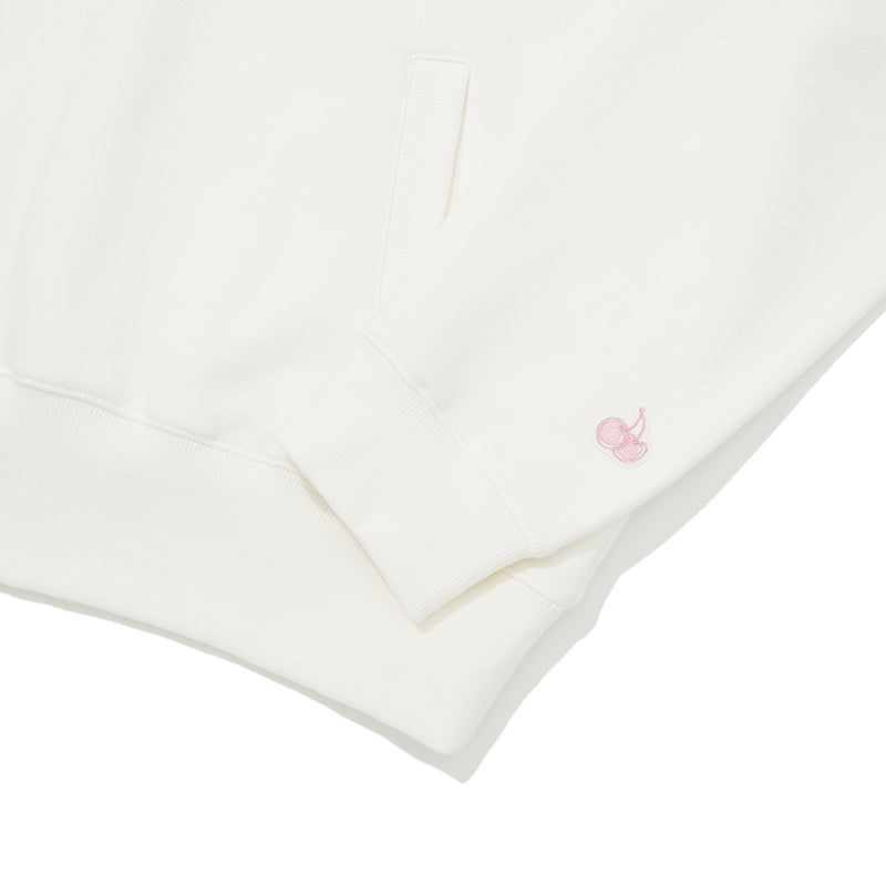 CHERRY ARCH LOGO HALF ZIP UP [IVORY]