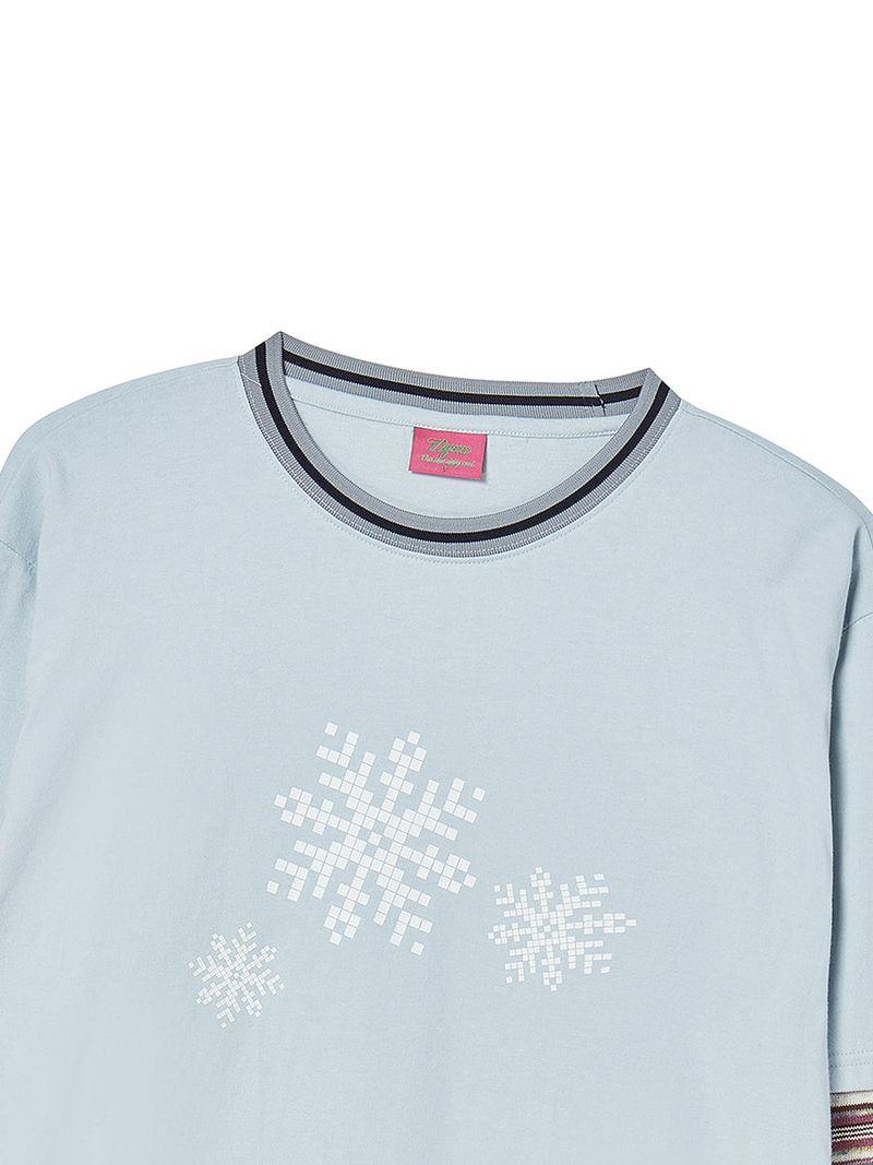 KNITTED LAYERED L/S (LIGHT BLUE)
