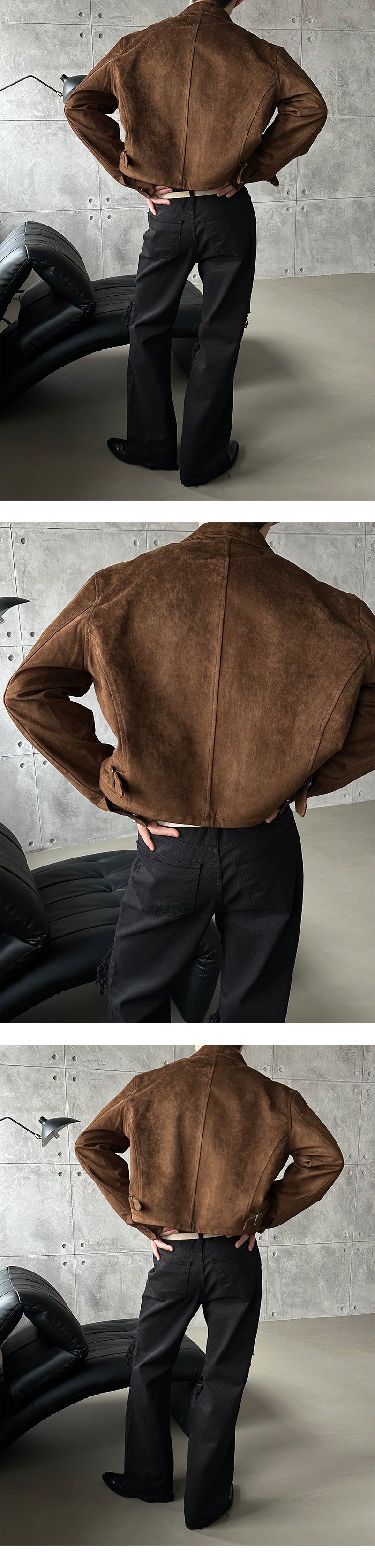 [F/W] Suede crop jacket (2color)