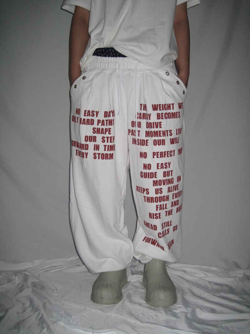 Lettering Eyelet Sweatpants(3c)