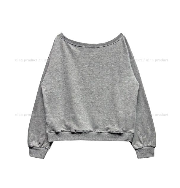 Benki Vintage One-Shoulder Sweatshirt