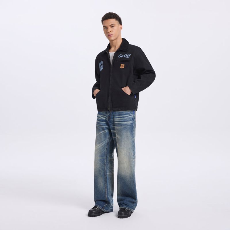 ウォッシュド 14oz クロップドデトロイトワークジャッカー