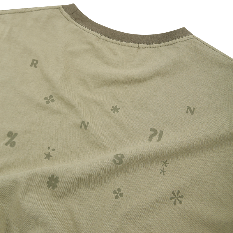 Too Cool overfit light khaki ringer tee