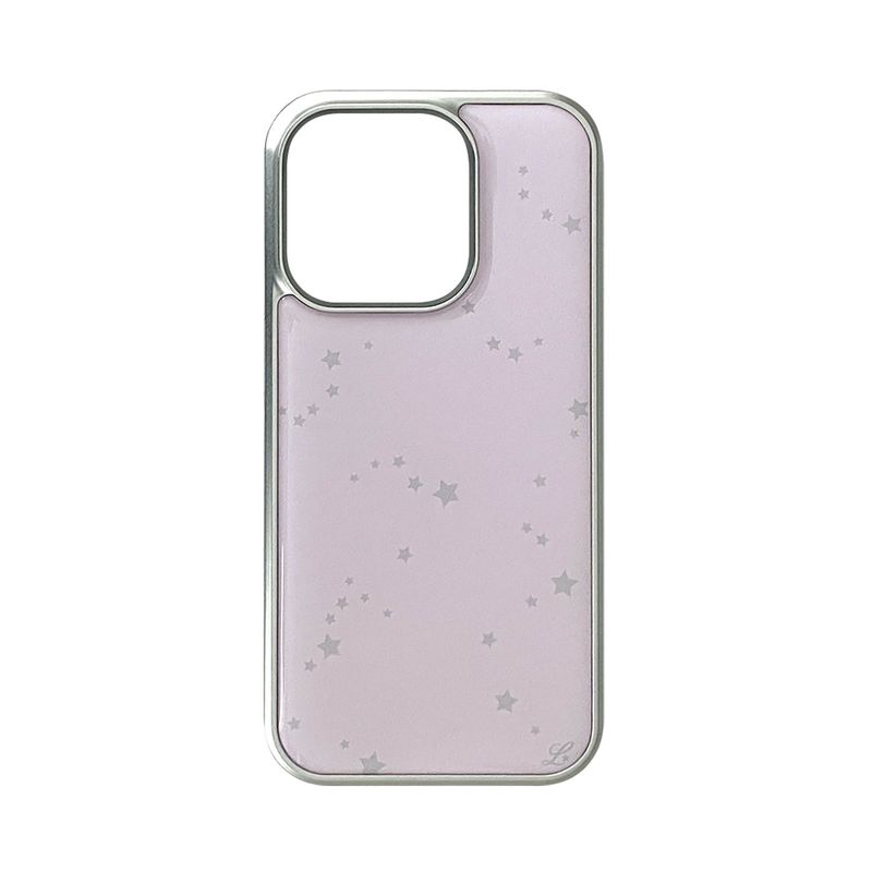 [MADE] SRARRY NIGHT PHONE CASE PINK (epoxy silver bumper)