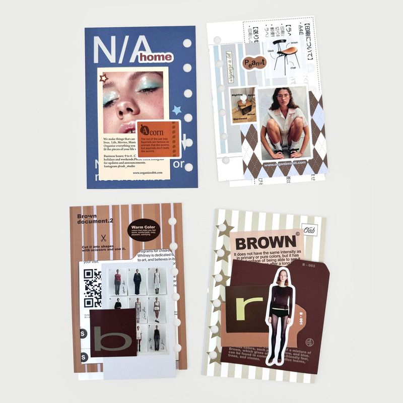 oab tone pack brown / scrap sticker set