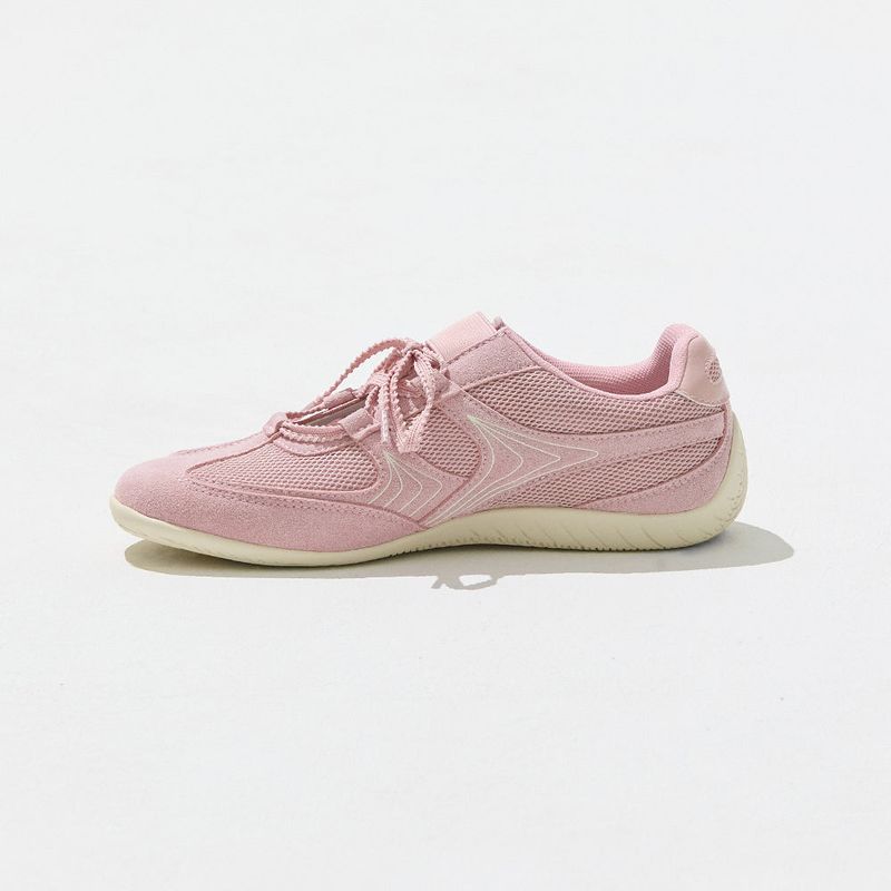 Nudge Lace Up Sneakers - Pink